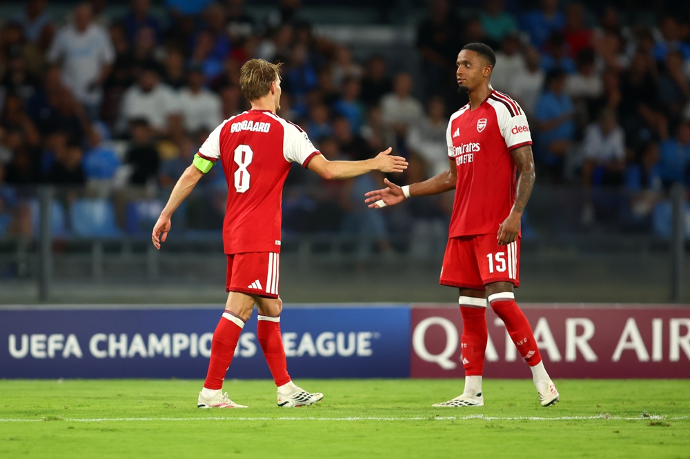 Arsenal star wins 4th Player of the Match award in 5 games 3 Martin Odegaard of Arsenal FC celebrates after scoring his team's advantage goal during the UEFA Champions League 2026/27 League Phase MD1 match between SSC Napoli and Arsenal FC at Stadio Diego Armando Maradona on September 09, 2026 in Naples, Italy. (Photo by Maurizio Lagana/Getty Images)