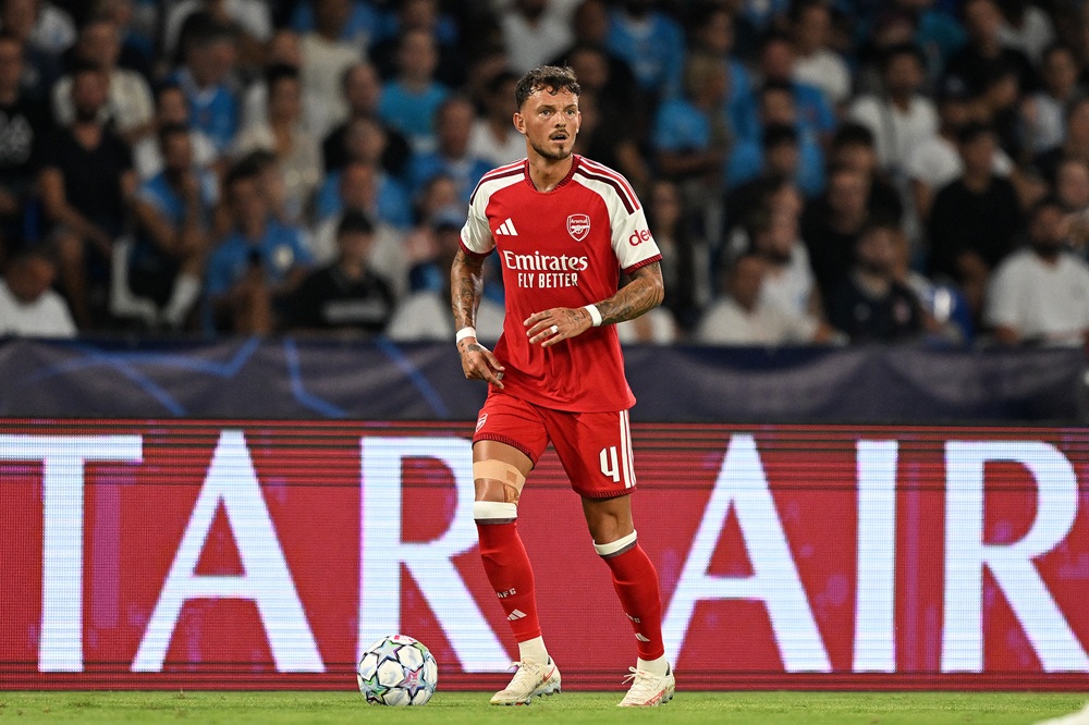Arsenal 28yo struggles with groin injury 3 Ben White of Arsenal FC during the UEFA Champions League 2026/27 League Phase MD1 match between SSC Napoli and Arsenal FC at Stadio Diego Armando Maradona on September 09, 2026 in Naples, Italy. (Photo by Francesco Pecoraro/Getty Images)