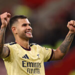 SUNDERLAND, ENGLAND - SEPTEMBER 12: Bruno Guimaraes of Arsenal celebrates after the Premier League 2026/27 match between Sunderland and Arsenal FC at Stadium of Light on September 12, 2026 in Sunderland, England. (Photo by Stu Forster/Getty Images)