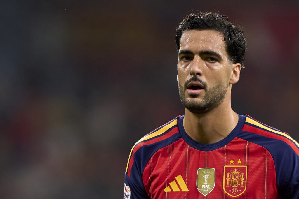 OVIEDO, SPAIN - OCTOBER 03: Mikel Merino of Spain looks on during the UEFA Nations League 2026/27 group phase match between Spain and Czechia at Carlos Tartiere on October 03, 2026 in Oviedo, Spain. (Photo by Jose Manuel Alvarez Rey/Getty Images)