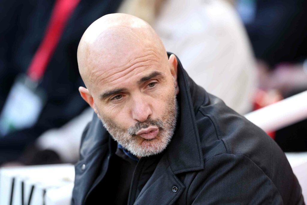 LIVERPOOL, ENGLAND - OCTOBER 11: Enzo Maresca, Manager of Manchester City, looks on before the Premier League 2026/27 match between Liverpool FC and Manchester City at Anfield on October 11, 2026 in Liverpool, England. (Photo by Michael Regan/Getty Images)
