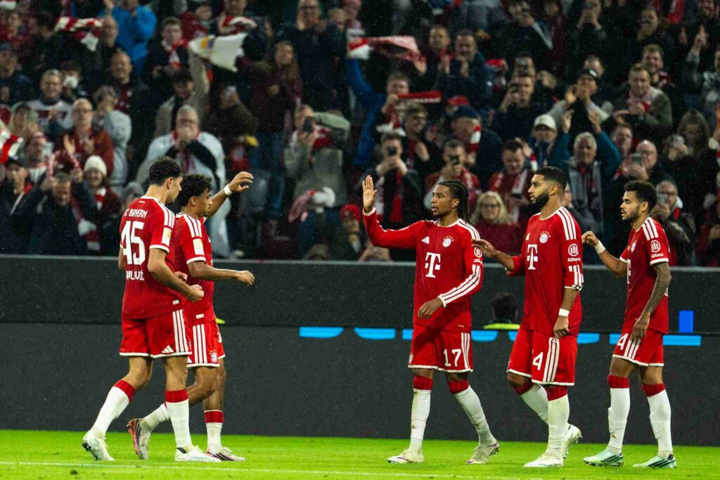 Bayern Munich deliver Arsenal warning ahead of Champions League clash 5 MUNICH, GERMANY - OCTOBER 17: Michael Olise of Bayern Munich celebrates scoring the third goal during the Bundesliga 2026/27 match between FC Bayern München and RB Leipzig at Allianz Arena on October 17, 2026 in Munich, Germany. (Photo by Leonhard Simon/Getty Images)