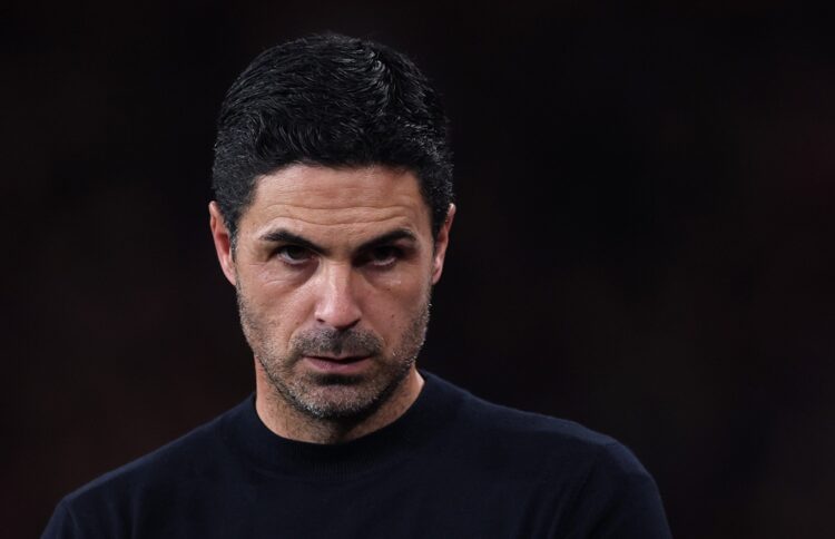 Mikel Arteta, manager of Arsenal during the UEFA Champions League 2026/27 League Phase MD2 match between Arsenal FC and LOSC Lille at Arsenal Stadi...