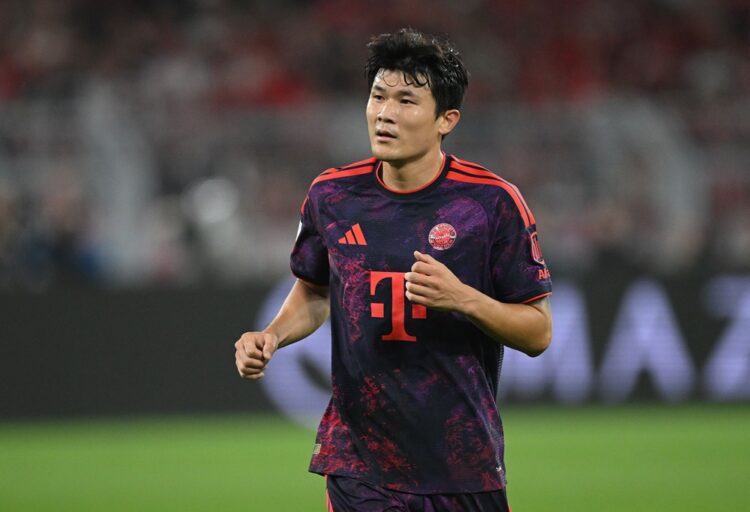 Kim Min-Jae of FC Bayern Munich in action during the Franz Beckenbauer Supercup match between Borussia Dortmund and FC Bayern München at Signal Idu...