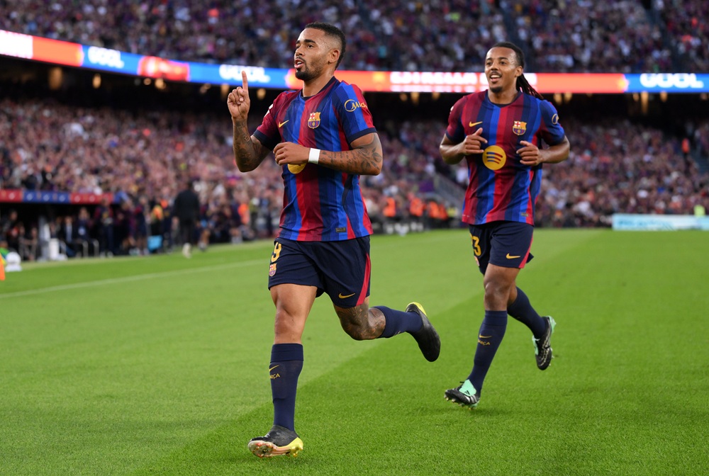 Arsenal summer sale hits 5 g/a in 7 games 5 Gabriel Jesus of FC Barcelona celebrates scoring his team’s second goal during the LaLiga EA Sports 2026/27 match between FC Barcelona and Getafe CF at Spotify Camp Nou on October 10, 2026 in Barcelona, Spain. (Photo by David Ramos/Getty Images)