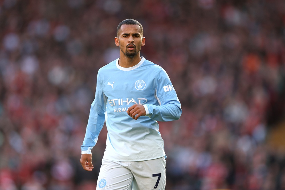Iliman Ndiaye of Manchester City during the Premier League 2026/27 match between Liverpool FC and Manchester City at Anfield on October 11, 2026 in Liverpool, England. (Photo by Michael Regan/Getty Images)