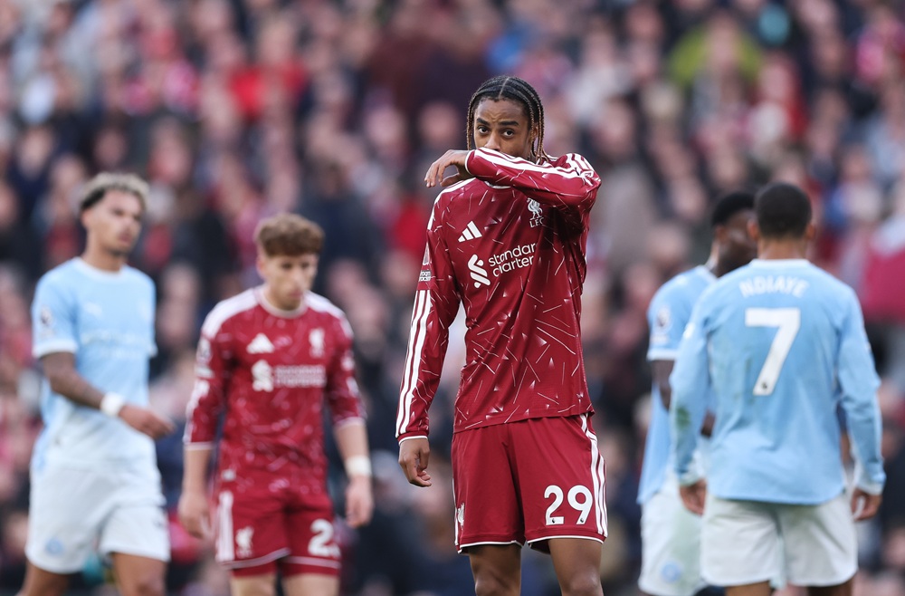 Liverpool signing calls Premier League 'less tactical' after 0 goals in 5 2 Bradley Barcola of Liverpool during the Premier League 2026/27 match between Liverpool FC and Manchester City at Anfield on October 11, 2026 in Liverpool, England. (Photo by Alex Pantling/Getty Images)