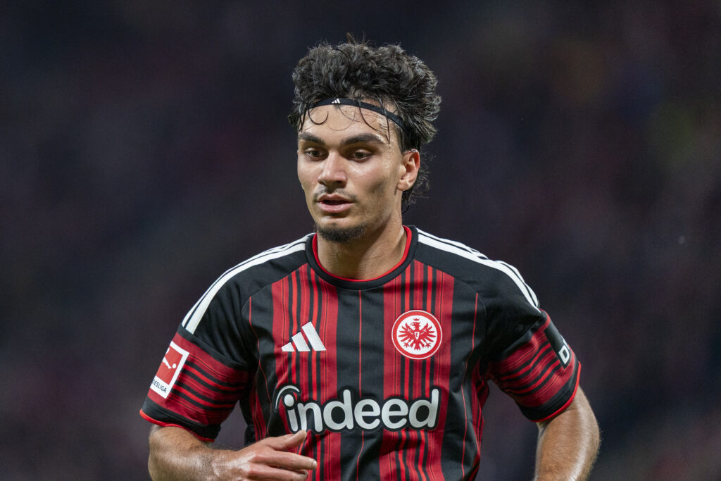 LEIPZIG, GERMANY - OCTOBER 10: Can Uzun of Eintracht Frankfurt is seen during the Bundesliga 2026/27 match between RB Leipzig and Eintracht Frankfurt at Red Bull Arena on October 10, 2026 in Leipzig, Germany. (Photo by Fabio Deinert/Getty Images)