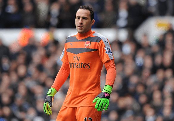 David Ospina of Arsenal during the Barclays Premier League match between Tottenham Hotspur and Arsenal at White Hart Lane on March 6, 2016 in London, England. Credit: Stuart MacFarlane