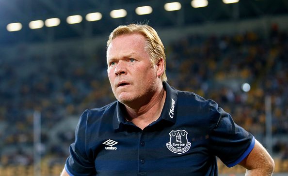 DRESDEN, GERMANY - JULY 29: Head coach Ronald Koeman of  FC Everton looks on during the Bundeswehr Karriere Cup Dresden 2016 match between Dynamo Dresden and FC Everton at DDV-Stadion on July 29, 2016 in Dresden, Germany.  (Photo by Boris Streubel/Bongarts/Getty Images)