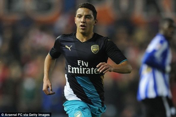 Ismael Bennacer in his sole appearance for the Arsenal first-team