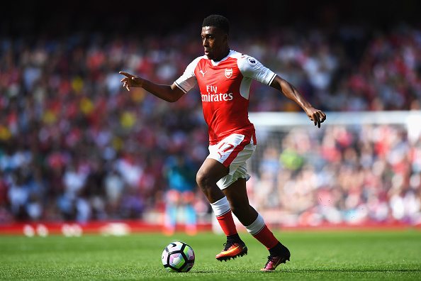 LONDON, ENGLAND - AUGUST 14: Alex Iwobi of Arsenal in action during the Premier League match between Arsenal and Liverpool at Emirates Stadium on August 14, 2016 in London, England. (Photo by Michael Regan/Getty Images)