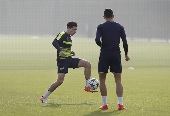 Bellerín (left) would've been expected to start in his usual right-back berth, but was described as having a "little incident", one that has not been risked as the Spaniard remains in north London. Photo credit: Adrian Dennis / AFP / Getty Images