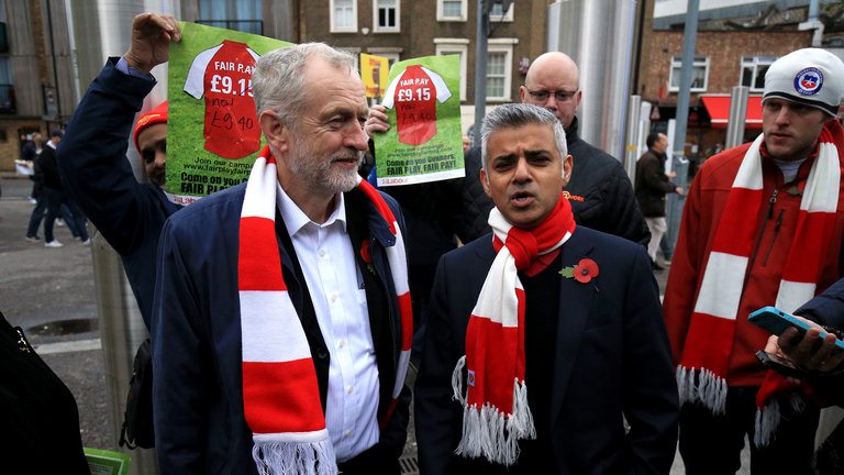Jeremy Corbyn with Sadiq Khan