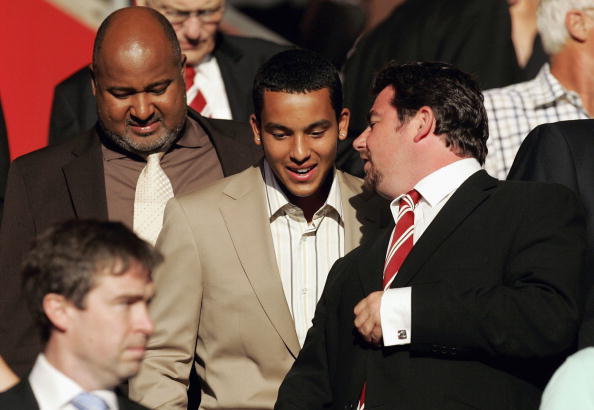 SOUTHAMPTON, UNITED KINGDOM - AUGUST 09: Theo Walcott of Arsenal returns to watch his old team play during the Coca-Cola Championship match between Southampton and Coventry City at St Mary's Stadium on August 9, 2006 in Southampton, England. (Photo by Christopher Lee/Getty Images)