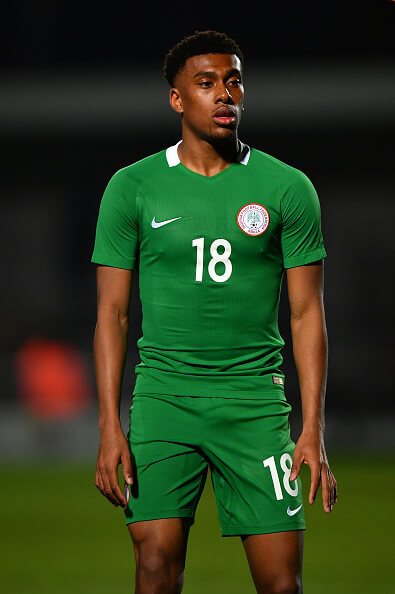 BARNET, ENGLAND - MARCH 23:  Alex Iwobi of Nigeria looks on during the International Friendly match between Nigeria and Senegal at The Hive on March 23, 2017 in Barnet, England. (Photo by Dan Mullan/Getty Images)