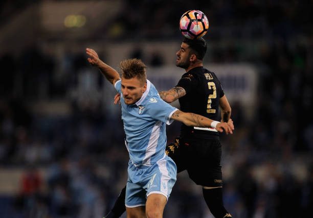 Hysaj in action against Lazio on Sunday evening