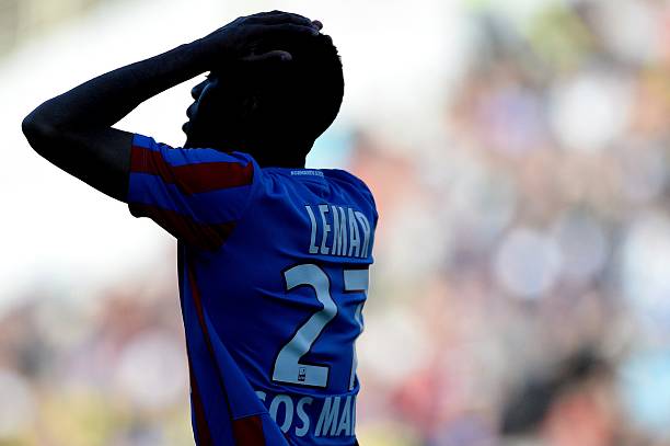 Caen's French midfielder Thomas Lemar reacts during the French L1 football match between Nantes and Caen on April 5, 2015 at the Beaujoire stadium in Nantes, western France. AFP PHOTO / JEAN-SEBASTIEN EVRARD (Photo credit should read JEAN-SEBASTIEN EVRARD/AFP/Getty Images)