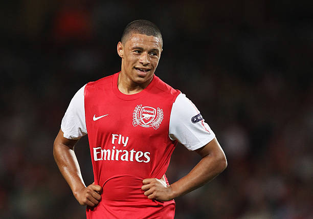 LONDON, ENGLAND - SEPTEMBER 28: Alex Oxlade-Chamberlain of Arsenal looks on during the UEFA Champions League Group F match between Arsenal and Olympiacos at the Emirates Stadium on September 28, 2011 in London, England. (Photo by Clive Rose/Getty Images)