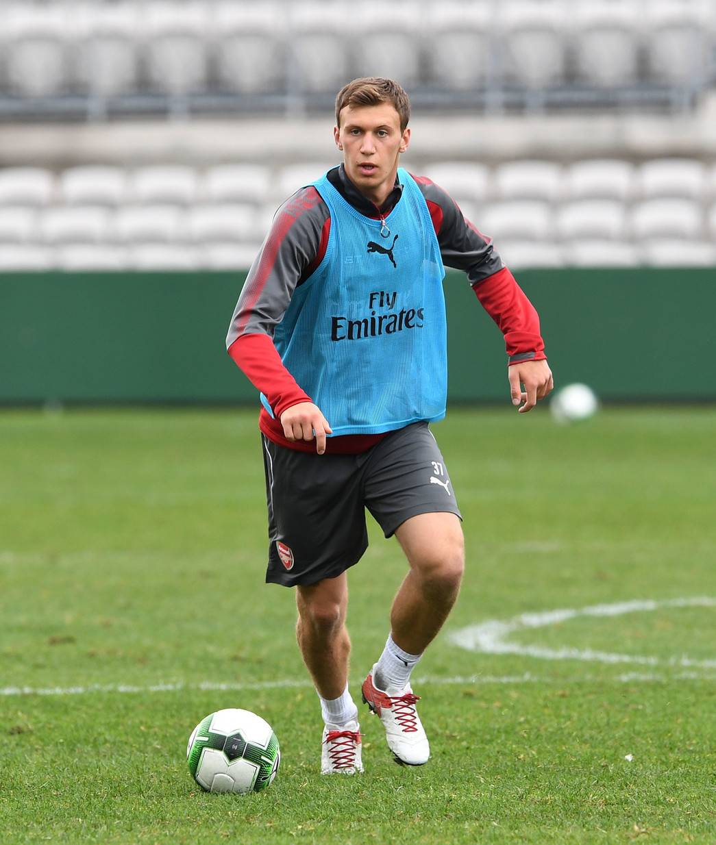 SYDNEY, AUSTRALIA - JULY 12: Krystain Bielik during the Arsenal Training Session at at Koragah Oval on July 12, 2017 in Sydney, Australia. (Photo by David Price/Arsenal FC via Getty Images)