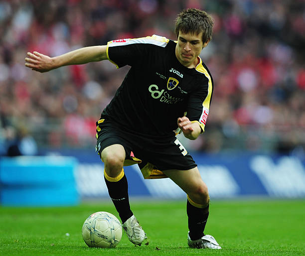 LONDON - APRIL 06: Aaron Ramsey of Cardiff in action during the FA Cup sponsored by E.ON Semi-Final match between Barnsley and Cardiff City at Wembley Stadium on April 6, 2008 in London, England. (Photo by Shaun Botterill/Getty Images)