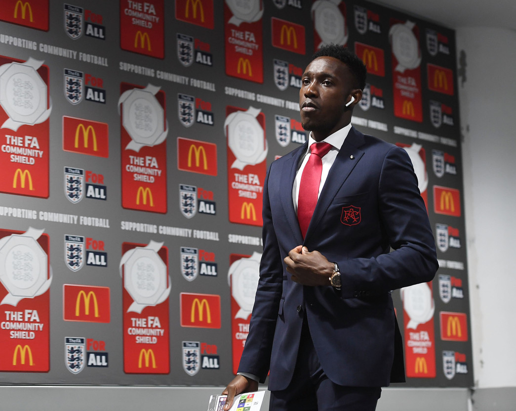 LONDON, ENGLAND - AUGUST 06: Arsenal's Danny Welbeck walks to the changing room before the FA Community Shield match between Chelsea and Arsenal at Wembley Stadium on August 6, 2017 in London, England. (Photo by Stuart MacFarlane/Arsenal FC via Getty Images)
