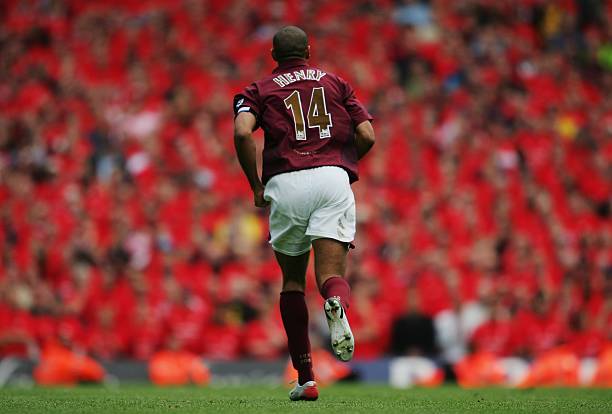 LONDON - MAY 07: Thierry Henry of Arsenal during the Barclays Premiership match between Arsenal and Wigan Athletic at Highbury on May 7, 2006 in London, England. The match was the last to be played at Highbury after 93 years, as next season Arsenal will kick off nearby at the new Emirates Stadium. (Photo by Shaun Botterill/Getty Images)