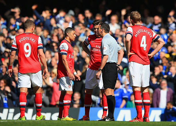 ox gibbs chelsea red card
