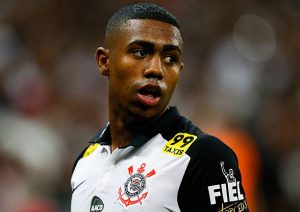 SAO PAULO, BRAZIL - OCTOBER 15: Malcom of Corinthians in action during the match between Corinthians and Goias for the Brazilian Series A 2015 at Arena Corinthians stadium on October 15, 2015 in Sao Paulo, Brazil. (Photo by Alexandre Schneider/Getty Images)