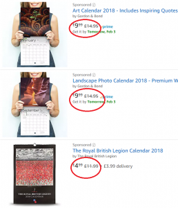amazon calendars