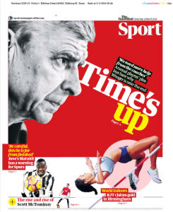 Guardian Sport Wenger Times up 3 march 2018