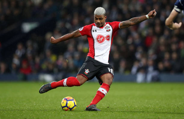 WEST BROMWICH, ENGLAND - FEBRUARY 03: Mario Lemina of Southampton scores during the Premier League match between West Bromwich Albion and Southampton at The Hawthorns on February 3, 2018 in West Bromwich, England. (Photo by Lynne Cameron/Getty Images)