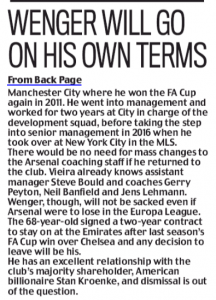 19 april 2018 daily mail vieira replace wenger 2