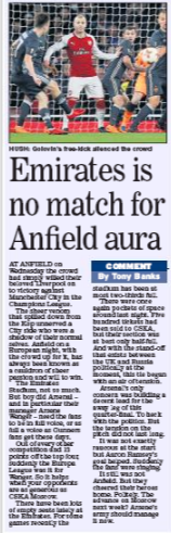 express 6 april 2018 anfield tmosphere