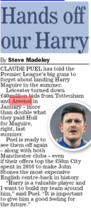 harry maguire daily express 18 april 2018
