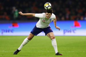 AMSTERDAM, NETHERLANDS - MARCH 23: Harry Maguire of England in action during the International Friendly match between Netherlands and England at Amsterdam ArenA also called the Johan Cruyff Arena on March 23, 2018 in Amsterdam, Netherlands. (Photo by Dean Mouhtaropoulos/Getty Images)