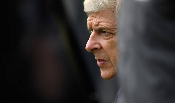 NEWCASTLE UPON TYNE, ENGLAND - APRIL 15: Arsenal manager Arsene Wenger looks on during the Premier League match between Newcastle United and Arsenal at St. James Park on April 15, 2018 in Newcastle upon Tyne, England. (Photo by Stu Forster/Getty Images)