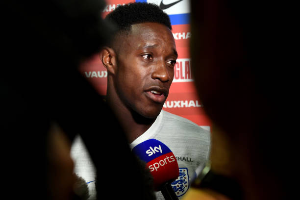 England's forward Danny Welbeck is interviewed in Repino on July 1, 2018, ahead of the team's Russia 2018 World Cup round of 16 football match against Colombia. (Photo by PAUL ELLIS / AFP)