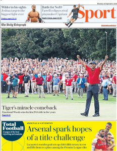 180924 daily telegraph arsenal title challenge2
