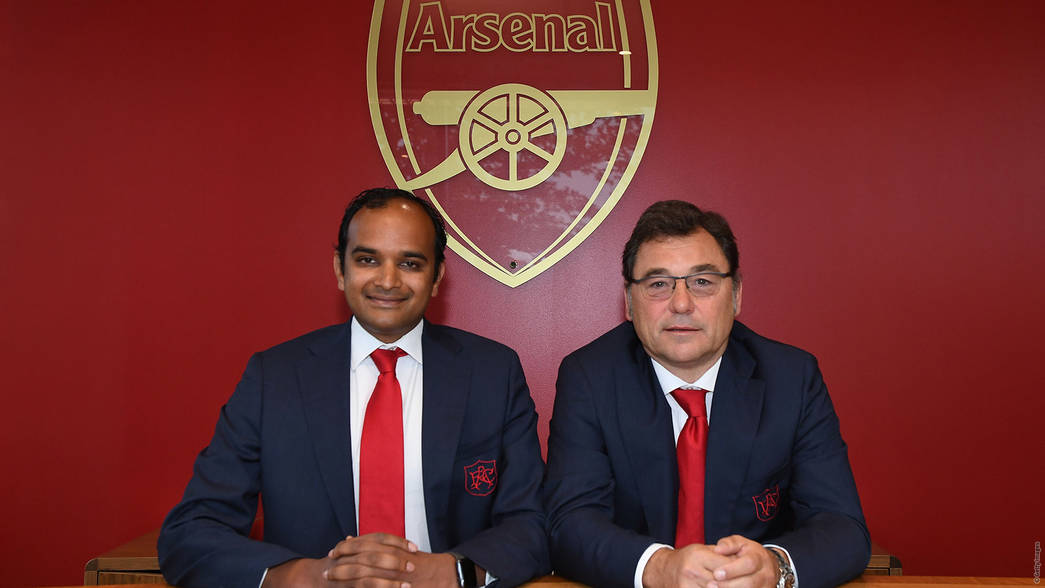 Vinai Venkatesham and Raul Sanllehi via Arsenal FC