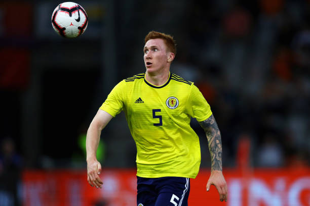 DOETINCHEM, NETHERLANDS - SEPTEMBER 11:  David Bates of Scotland in action during the UEFA European Under-21 Championship group 4 qualifying match between Netherlands and Scotland at Stadion De Vijverberg on September 11, 2018 in Doetinchem, Netherlands.  (Photo by Dean Mouhtaropoulos/Getty Images)