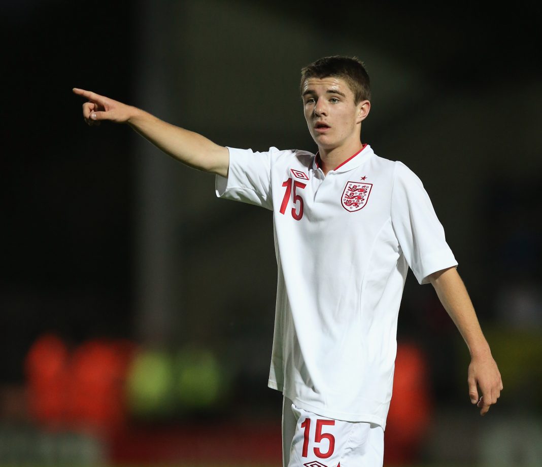 BURTON-UPON-TRENT, ENGLAND - AUGUST 29: Dan Crowley of England issues instructions during the Under 17's international between England and Italy at the Pirelli Stadium on August 29, 2012 in Burton-upon-Trent, England. (Photo by David Rogers/Getty Images)