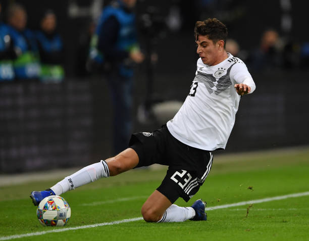 LEIPZIG, GERMANY - NOVEMBER 15: Kai Havertz of Germany in action during an International Friendly match between Germany and Russia at Red Bull Arena on November 15, 2018 in Leipzig, Germany. (Photo by Stuart Franklin/Bongarts/Getty Images)
