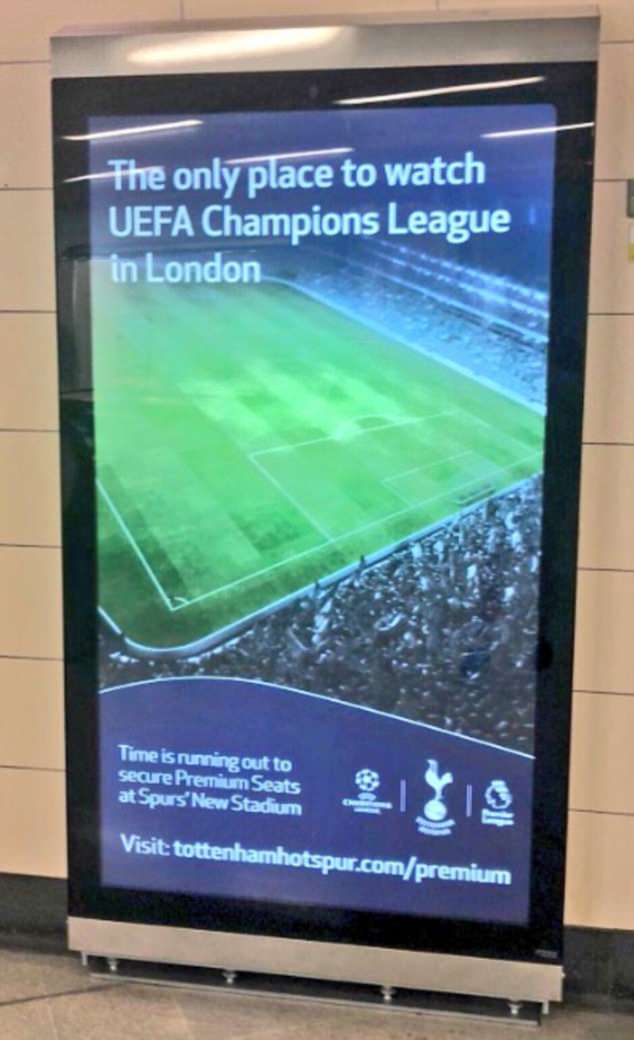 the only place to watch champions league ad tottenham
