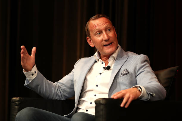 SYDNEY, AUSTRALIA - JULY 14:  Former Arsenal Footballer Ray Parlour speaks during the Western Sydney Wanderers Gold Star Luncheon at The Westin on July 14, 2017 in Sydney, Australia.  (Photo by Ryan Pierse/Getty Images)