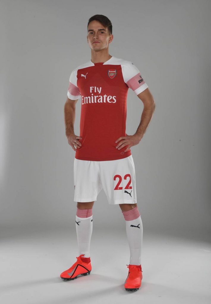 Denis Suarez after completing his move to North London via Arsenal.com