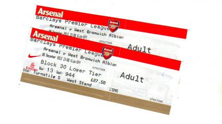 choose quantity required ARSENAL MATCH TICKETS 2002/2003 Home & away £3 each