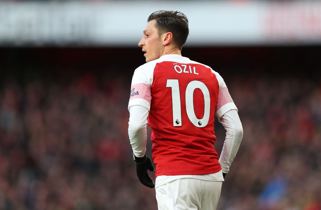 LONDON, ENGLAND - MARCH 10: Mesut Ozil of Arsenal during the Premier League match between Arsenal FC and Manchester United at Emirates Stadium on March 10, 2019 in London, United Kingdom. (Photo by Catherine Ivill/Getty Images)