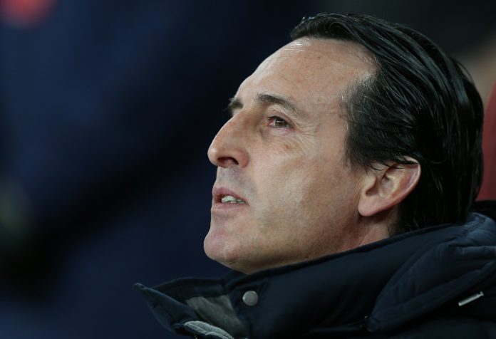 LONDON, ENGLAND - MARCH 14: Unai Emery, Manager of Arsenal looks on prior to the UEFA Europa League Round of 16 Second Leg match between Arsenal and Stade Rennais at Emirates Stadium on March 14, 2019 in London, England. (Photo by Alex Morton/Getty Images)