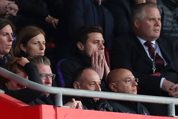 SOUTHAMPTON, ENGLAND - MARCH 09: Mauricio Pochettino, Manager of Tottenham Hotspur reacts during the Premier League match between Southampton FC and Tottenham Hotspur at St Mary's Stadium on March 09, 2019 in Southampton, United Kingdom. (Photo by Catherine Ivill/Getty Images)